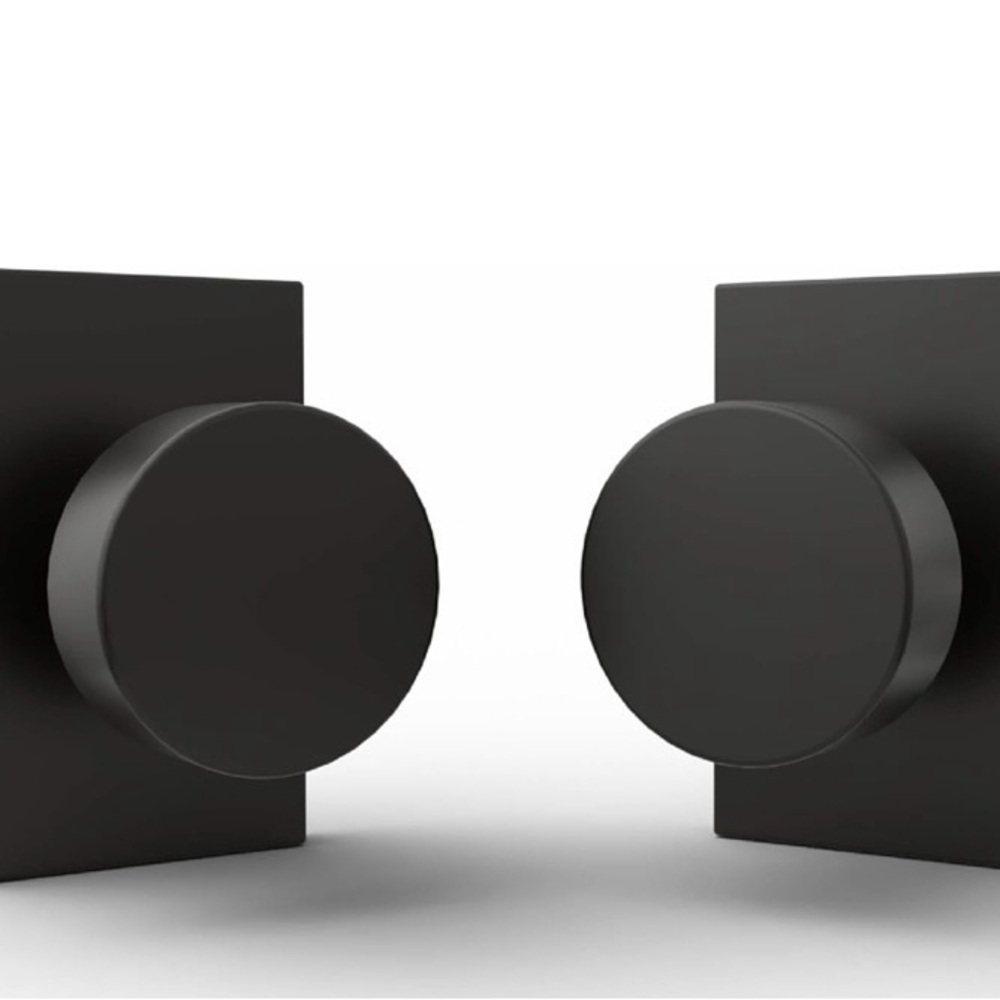 NEW - Dummy Door Knob - 2 Pack Matte Black Door Knob for Closet & French Doors